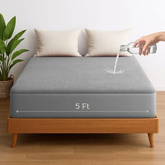 Vastrora 100% Waterproof Mattress Protector Queen Size 5x6 Ft | 60x72 in | Pee & Urine Proof Mattress Cover | Elastic All-Around | Terry Cotton Fitted Bed Cover | Noiseless, Breathable Bed Protector