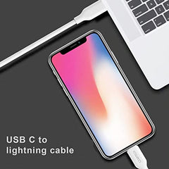 Czartech [1.2 Mt USB-C 20W Fast Charging cable Compatible with i-Phone,14,13, 12,11, X, 8, 7, 6, 5, i-Pad iPad Air and More [Nylon Braided,Black - Pack of 2]