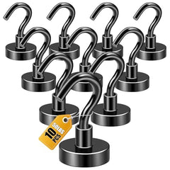 DIYMAG Magnetic Hooks 15pcs 30lbs Cruise Essentials 2026 Magnet Hook | Neodymium Heavy Duty Strong Magnets Hanging Ship Cabins Refrigerator Fridge Classroom Beach Vacation Kitchen Grills Home Tool