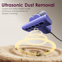 NexLev Mattress, Sofa & Carpet Vacuum Cleaner|For Dust Mites, Allergens & Pet Hair|4 Step Cleansing with Double Beat, UV Light, Dehumidification & Vacuum|HEPA captures 99.99% Dust|MR-01| 600 W| Beige