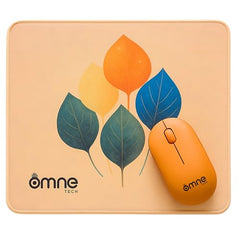 omne TECH Mousepad for Desk | Smooth Waterproof Surface, Anti-Slip Rubber Base, Durable & Comfortable Mouse Pad for Office, Laptop & Computer (Abstract Leaf Patten)
