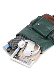 FUR JADEN Vegan Leather Anti Theft Design Casual Laptop Backpack with 15.6 Inch Laptop Pocket