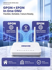 UBIQCOM UB5021GV XPON ONT Optical Network Terminal, 1GE + 1 POTS, GPON Fiber Broadband Modem with VoIP Voice Support, SC/UPC Connector, FTTH ONT for Home & SOHO Users
