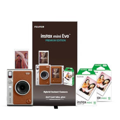 Fujifilm Instax Mini Evo Hybrid Camera Premium Edition with 20 Shots of instax Mini Instant Film - Black
