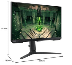 Samsung 27" (68.4cm) Odyssey G4 IPS Gaming Monitor|FHD 1920 x 1080|240Hz|1ms|400nits|SRGB 99%|Ports-HDMIx2,DP,Headphone|DP Cable|Height-Tilt-Pivot Adjustable Stand|Nvidia G-Sync|LS27BG400EWXXL|Black