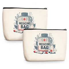 DRUDRAYA Canvas Charger Pouch | Printed Storage Zipper Bag (Pack of 1)
