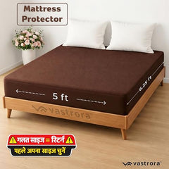 Vastrora 100% Waterproof Mattress Protector Queen Size 5x6 Ft | 60x72 in | Pee & Urine Proof Mattress Cover | Elastic All-Around | Terry Cotton Fitted Bed Cover | Noiseless, Breathable Bed Protector