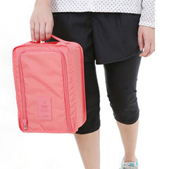 MOMISY 4 Pieces of Water Proof Shoe Storage Travel Tote Bag Multi-Purpose Portable Rack Foldable Organizer Wardrobe (Random Color)
