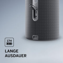 We. by Loewe Hear 2 Portable Bluetooth Speaker, 60W Music Power, Deep Bass Subwoofer, 17 Hr Long Battery Life, IPX4 Water Resistant, USB-C Wireless Speaker for Home & Outdoor, Storm Grey