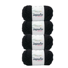 WOAFASHIONS - World of Arts Impulse Hand Knitting & Crochet Yarn, Premium Acrylic, 4 : Medium (Anchor Grey) (100gms / 3.5oz / 200mtr / 218yds)