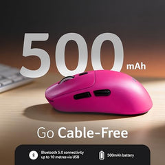 Acer PopGo Wireless Mouse | 2.4G + BT5.4 Dual Mode | 500mAh Rechargeable Battery | Adjustable DPI up to 6400 | Silent Click | 6 Buttons+Scroll Wheel | 10m Range | Windows & Mac Compatible – Orange