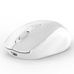 Hammerhead NOVA Bluetooth Rechargeable Lightweight White Mouse with 2.4 GHz and Bluetooth 5.2, 10m Range, 500 mAh Build-in Battery, Silent Clicks, Ergonomic Design, Auto Power Saving