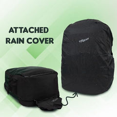 F Gear Luxur V2 27L Office Laptop Backpack with raincover, USB Charging Port, Fits 17" Laptop Artificial Leather Water resistant lightweight Gifts for Men Women Adults, College/Over Nighter (Green)