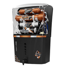 Kinsco Aqua Jazz ISI Copper Alkaline RO Water Purifier | RO + UV + UF + TDS + Copper Technology | Auto Start/Stop | 15L Tank Capacity | Black