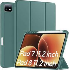 Robustrion Cover for Xiaomi Mi Pad 8/8 Pro/Xiaomi Pad 7/7 Pro 11.2 inch Cover Case with [Pencil Holder], Trifold Flip Case Cover for Xiaomi Pad 7/8 Cover [Auto Sleep Wake] - Black
