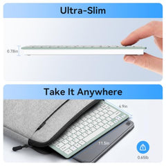 TECKNET Wireless Keyboard and Mouse Combo, Mini Cordless Computer Keyboard and Mouse Set 2.4GHz, Silent Adjustable 1600 DPI, Quiet Click, Lag-Free for Computer, Laptop, PC, Windows, Mac, Chrome OS