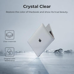 EooCoo Clear Case for Apple MacBook Pro 13 inch Cover M2 M1 2016-2022