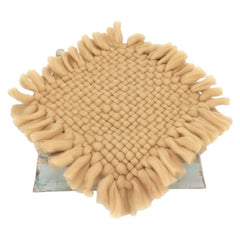 MOMISY Braided Knit Throw Braided Rug Blanket, New Born Baby Photography Photoshoot Props (Khaki, 45 * 45 cm)