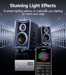 Edifier QR30 Active Desktop Speaker with Bluetooth V5.4, Dynamic Light Effects - 30 Watt RMS - Black