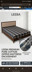 Cotton Mattress Protector Cover with Zip || Single Size (72x36x2) Inch 300TC gadda Cover 6X3 Feet (Gray)
