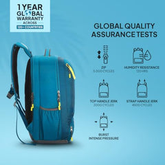 American Tourister Bowie The Outdoor Backpack In Teal - 35 Litre Capacity, 17" 5 Compartment Laptop Backpack Compartment, External Bottle Holder, And Shoe Compartment And, Green