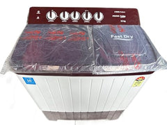 Voltas Beko Semi-Automatic Top Load Washing Machine, 12 Kg Capacity, 5 Star Burgundy