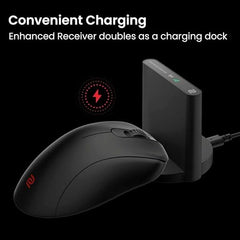 BenQ Zowie EC3-DW Wireless Ergonomic Gaming Mouse for Esports (Small)| 59g Lightweight| 4000Hz Polling Rate with Enhanced Receiver|Driverless Plug & Play - 7 Buttons|PAW 3950 Sensor|Extra Skates