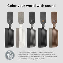 Sennheiser Momentum 4 Wireless Over Ear Headphones, German Design, ANC, 60h Battery, Customizable Sound, 4 Digital Mics for Crystal-Clear Calls, Multipoint Connectivity, 2 Yr Warranty, Black-Copper