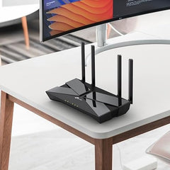 TP-Link XC220-G3V AC1200 Wireless 4 Gigabit Port, 1 VOIP Port, XPON Wireless Router (Black, Dual Band) with 2 External Dual Band Antennas, Easy Remote Management