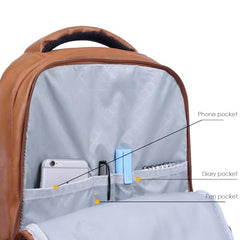 HOT SHOT Large 32 L Laptop Backpack HOTSHOT BAGS VINTAGE FAUX LEATHER|LAPTOP BAG|MEN & WOMEN|OFFICE BACKPACK|COLLEGE BACKPACK