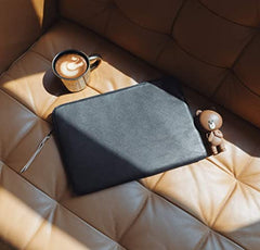 CONTACTS Slim Protective Laptop Sleeve 13-13.3 Inch Compatible with 13 Inch MacBook Pro & MacBook Air, Faux Leather Bag Water-Resistant Cover Notebook Computer Case for Mac - Tan-New…