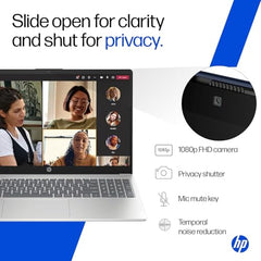 HP 15 Smartchoice, Intel Core Ultra 5 125H 12 TOPS, 24GB DDR5 (Upgradeable) 1TB SSD,Anti-Glare, FHD, 15''/39.6cm,Win11, M365*Office24, Silver, 1.65kg, FD1458TU, FHD Camera w/Shutter, Backlit AI Laptop