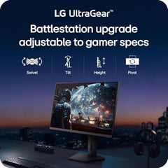 LG 27G610A 68.4 cm (27 Inch) Ultragear QHD (2560x1440) IPS Gaming Monitor, 1ms (GtG), 200Hz, sRGB 99%(Typ.), Anti-Glare, HDR10, AMD FreeSync™, DP, HDMI X 2, Tilt/Swivel/Height/Pivot Adjustable(Black)