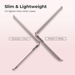 EooCoo Case for MacBook Air 15 inch M5 M4 M3 M2 2026-2023, Sparkly Clear