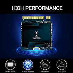 M.2 2230 SSD 1TB NVMe SHARKSPEED PCIe Gen4.0X4 Internal Solid State Drive 30mm, Gaming SSD Compatible with Steam Deck, Microsoft Surface pro7+/proX/laptop3/laptop4/laptop Go Ultrabook