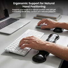 TECPHILE Mouse Pad Wrist Support with Massage Design, Ergonomic Dog Paw Mouse Mat, Pain Relief Memory Foam, Anti-Slip PU Base, Cushion Mousepad Wrist Rest for Gaming, Home, Office, Laptop, Computer