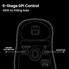 BenQ Zowie EC1-DW Wireless Ergonomic Gaming Mouse for Esports (Large)| 63g Lightweight| 4000Hz Polling Rate with Enhanced Receiver|Driverless Plug & Play - 7 Buttons|PAW 3950 Sensor|Extra Skates