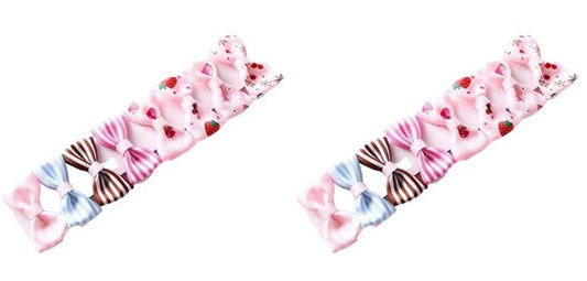 MOMISY Baby Hair Clip For Girl Alligator Teeth Hair Accessory For All Type of Infant Toddler Baby Hairs Bow Animal Cartoon Flower Crown Pattern- Multi Colour and Assorted Design (16Pcs)