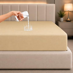 La Verne 100% Waterproof Premium Cotton Feel Mattress Protector Queen Size 78 x 60 Inches | Breathable and Hypoallergenic Ultra Soft Fitted Bed Protector Cover