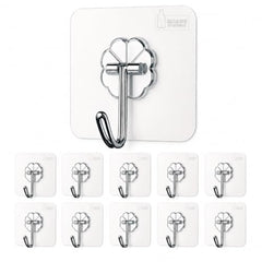 Misamo Enterprise PVC Wall Hooks, Pack of 15, Transparent