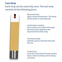 D MEDICARE Blood Glucose Test Strips 50 Pcs | Reliable Sugar Testing Strips with Quick Absorption | Easy Home Diabetes Monitoring | Hygienically Packed Strips | For D MEDICARE Glucometer