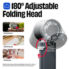 NUUK BFF Personal Hand Fan | 13000 RPM with IceTouch™ | 3600mAh Rechargeable Battery up to 10 hrs | Portable Mini Fan | 100-Speed Dial | For Travel, Office, Makeup & Outdoor | 1 Yr + 1 Month Warranty