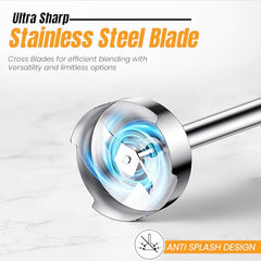 INALSA Hand Blender 1500 W|Silent DC Copper Motor|European Stepless Variable Speed Design| X.Large 1L Chopper|Unique Potato Masher| Detachable| Stainless Steel-Robot INOX 1500 StepUp