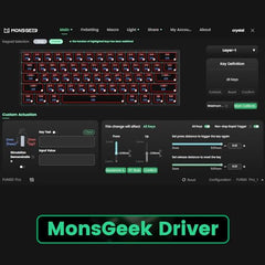 MONSGEEK FUN60 Pro Rapid Trigger Gaming Keyboard 16k Scan Rate SP Magnetic Switch HE Keyboard Wired 60% Black Shine-Through (Glare Magnetic Switch)