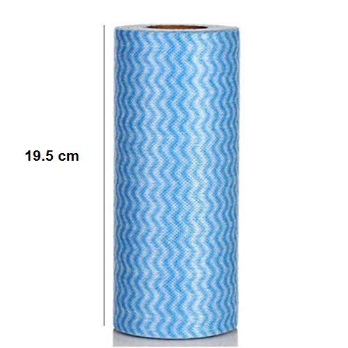 Syga Mutipurpose Non Wooven Fabric Disposable Handy Wipe Cleaning Cloth Roll (Random Colours, Standard Size)