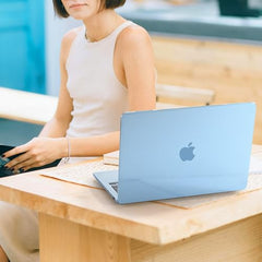 EooCoo Case for MacBook Air 15 inch M5 M4 M3 M2 2026-2023, Sparkly Clear