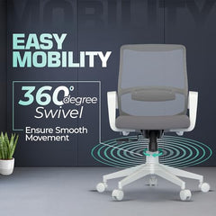 Da URBAN® Dysen Office Chair, High Back Mesh Ergonomic Home Office Desk Chair with 1 Year Warranty,Tilt Lock Mechanism (Grey)
