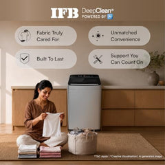 IFB 8 Kg 5 Star with Deep Clean® Technology, AI Powered, Fully Automatic Top Load Washing Machine (TL801MG1, ActivMix, Aqua Energie, Med Grey)