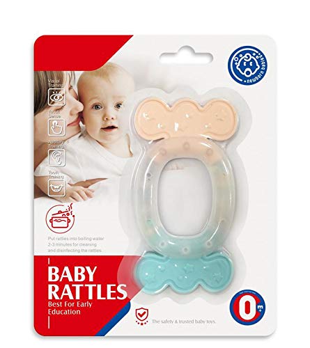 SYGA 1 Piece Baby Rattle Toy Plastic PP boilable and sterilizable BPA Free Toy_ABCD