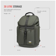 Urban Jungle by Safari, Soho 25L Laptop Backpack for Men and Women | 15.6 Inch Laptop Sleeve & Tablet | Water Resistant | Office & Travel Bag | Premium Fabric | Black